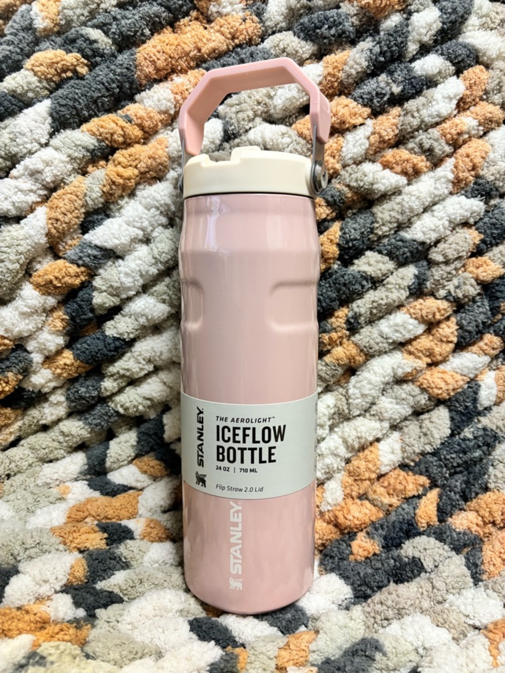 Stanley IceFlow Bottle in Light Pink with Cream Lid
